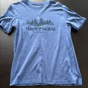 Life is Good Blue Graphic T-Shirt